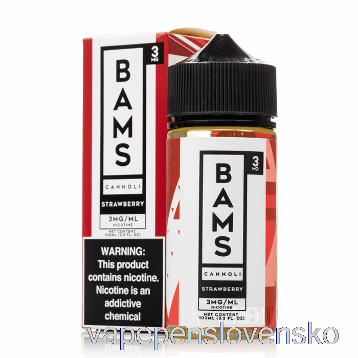 Jahodové Cannoli - Bam Bam's Cannoli - 100 Ml 0mg Vape Cigareta